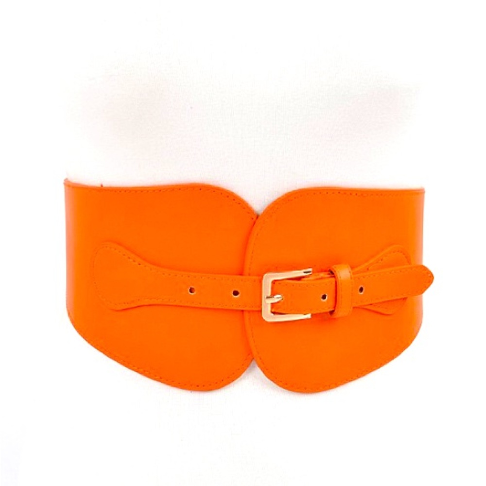 Vegan Leather Elastic Corset Statement Belt